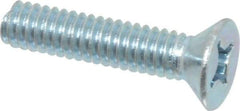 Value Collection - #12-24 UNC, 1" OAL Phillips Drive Machine Screw - Flat Head, Grade J82 Steel, Zinc-Plated Finish, Without Washer - Exact Industrial Supply