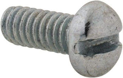 Value Collection - #5-40 UNC, 5/16" Length Under Head Slotted Drive Machine Screw - Round Head, Grade J82 Steel, Zinc-Plated Finish, Without Washer - Exact Industrial Supply