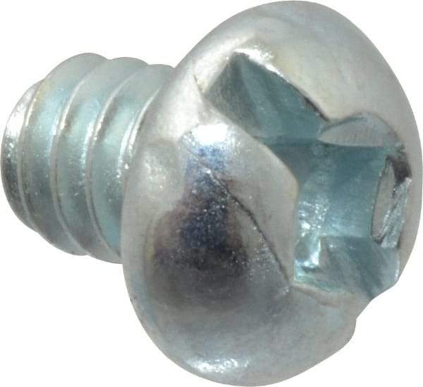 Value Collection - #10-24 UNC, 1/4" Length Under Head Slotted Drive Machine Screw - Round Head, Grade 2 Alloy Steel, Zinc-Plated Finish, Without Washer - Exact Industrial Supply