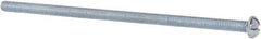 Value Collection - #10-32 UNF, 4-1/2" Length Under Head Slotted Drive Machine Screw - Round Head, Grade J82 Steel, Zinc-Plated Finish, Without Washer - Exact Industrial Supply