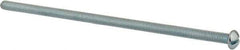 Value Collection - #10-32 UNF, 5" Length Under Head Slotted Drive Machine Screw - Round Head, Grade J82 Steel, Zinc-Plated Finish, Without Washer - Exact Industrial Supply