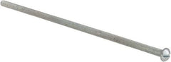 Value Collection - #10-32 UNF, 6" Length Under Head Slotted Drive Machine Screw - Round Head, Grade J82 Steel, Zinc-Plated Finish, Without Washer - Exact Industrial Supply