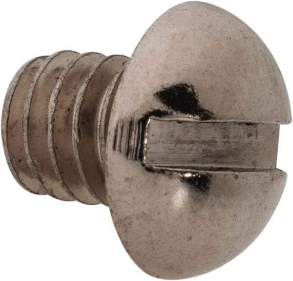 Value Collection - #12-24 UNC, 1/4" Length Under Head Slotted Drive Machine Screw - Round Head, Grade 2 Alloy Steel, Zinc-Plated Finish, Without Washer - Exact Industrial Supply