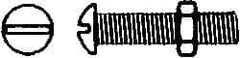 Value Collection - #5-40 UNC, 3/4" Length Under Head Slotted Drive Machine Screw - Round Head, Grade J82 Steel, Zinc-Plated Finish, Without Washer - Exact Industrial Supply