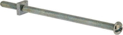 Value Collection - #10-24 UNC, 4" Length Under Head Slotted Drive Machine Screw - Round Head, Grade 2 Steel, Zinc-Plated Finish, Without Washer - Exact Industrial Supply