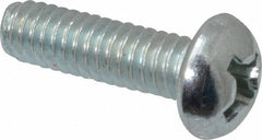 Value Collection - #12-24 UNC, 3/4" Length Under Head Phillips Drive Machine Screw - Round Head, Grade J82 Steel, Zinc-Plated Finish, Without Washer - Exact Industrial Supply