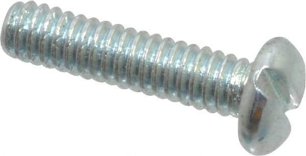 Value Collection - #2-56 UNC, 3/8" Length Under Head Slotted Drive Machine Screw - Pan Head, Grade J82 Steel, Zinc-Plated Finish, Without Washer - Exact Industrial Supply