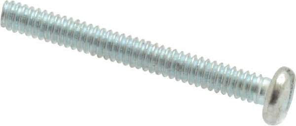 Value Collection - #2-56 UNC, 3/4" Length Under Head Slotted Drive Machine Screw - Pan Head, Grade J82 Steel, Zinc-Plated Finish, Without Washer - Exact Industrial Supply