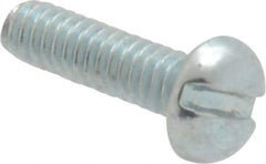 Value Collection - #3-48 UNC, 3/8" Length Under Head Slotted Drive Machine Screw - Pan Head, Grade J82 Steel, Zinc-Plated Finish, Without Washer - Exact Industrial Supply