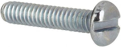 Value Collection - #3-48 UNC, 1/2" Length Under Head Slotted Drive Machine Screw - Pan Head, Grade J82 Steel, Zinc-Plated Finish, Without Washer - Exact Industrial Supply