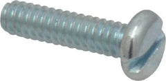 Value Collection - #10-24 UNC, 3/4" Length Under Head Slotted Drive Machine Screw - Pan Head, Grade J82 Steel, Zinc-Plated Finish, Without Washer - Exact Industrial Supply