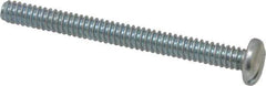 Value Collection - #10-24 UNC, 2" Length Under Head Slotted Drive Machine Screw - Pan Head, Grade J82 Steel, Zinc-Plated Finish, Without Washer - Exact Industrial Supply