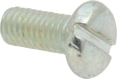 Value Collection - #10-32 UNF, 7/16" Length Under Head Slotted Drive Machine Screw - Pan Head, Grade J82 Steel, Zinc-Plated Finish, Without Washer - Exact Industrial Supply