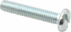 Value Collection - #10-32 UNF, 1" Length Under Head Slotted Drive Machine Screw - Pan Head, Grade J82 Steel, Zinc-Plated Finish, Without Washer - Exact Industrial Supply