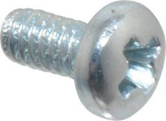 Value Collection - #2-56 UNC, 3/16" Length Under Head Phillips Drive Machine Screw - Pan Head, Grade J82 Steel, Zinc-Plated Finish, Without Washer - Exact Industrial Supply