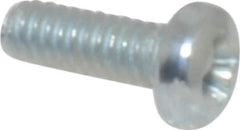 Value Collection - #2-56 UNC, 1/4" Length Under Head Phillips Drive Machine Screw - Pan Head, Grade 2 Steel, Zinc-Plated Finish, Without Washer - Exact Industrial Supply