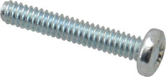 Value Collection - #2-56 UNC, 1/2" Length Under Head Phillips Drive Machine Screw - Pan Head, Grade J82 Steel, Zinc-Plated Finish, Without Washer - Exact Industrial Supply