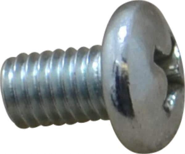 Value Collection - #10-32 UNF, 5/16" Length Under Head Phillips Drive Machine Screw - Pan Head, Grade 2 Steel, Zinc-Plated Finish, Without Washer - Exact Industrial Supply