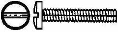 Value Collection - #4-40 UNC, 5/8" Length Under Head Slotted Drive Machine Screw - Binding Head, Grade J82 Steel, Zinc-Plated Finish, Without Washer - Exact Industrial Supply