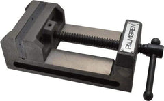 Palmgren - 4-1/2" Jaw Opening Capacity x 1-1/2" Throat Depth, Horizontal Drill Press Vise - 4" Wide Jaw, Stationary Base, Standard Speed, 7-5/16" OAL x 2-3/4" Overall Height - Exact Industrial Supply