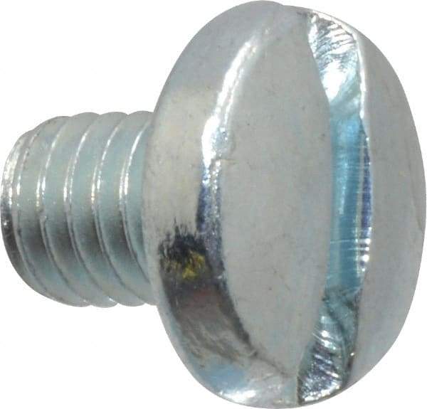 Value Collection - #10-32 UNF, 1/4" Length Under Head Slotted Drive Machine Screw - Binding Head, Grade J82 Steel, Zinc-Plated Finish, Without Washer - Exact Industrial Supply