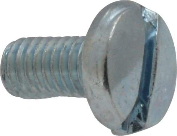 Value Collection - #10-32 UNF, 3/8" Length Under Head Slotted Drive Machine Screw - Binding Head, Grade J82 Steel, Zinc-Plated Finish, Without Washer - Exact Industrial Supply
