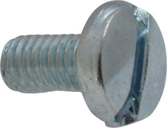Value Collection - #10-32 UNF, 3/8" Length Under Head Slotted Drive Machine Screw - Binding Head, Grade J82 Steel, Zinc-Plated Finish, Without Washer - Exact Industrial Supply