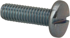 Value Collection - #10-32 UNF, 5/8" Length Under Head Slotted Drive Machine Screw - Binding Head, Grade J82 Steel, Zinc-Plated Finish, Without Washer - Exact Industrial Supply