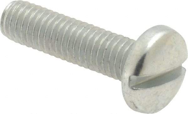 Value Collection - #10-32 UNF, 3/4" Length Under Head Slotted Drive Machine Screw - Binding Head, Grade J82 Steel, Zinc-Plated Finish, Without Washer - Exact Industrial Supply