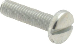 Value Collection - #10-32 UNF, 3/4" Length Under Head Slotted Drive Machine Screw - Binding Head, Grade J82 Steel, Zinc-Plated Finish, Without Washer - Exact Industrial Supply