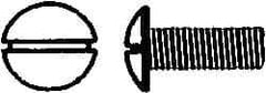 Value Collection - #10-32 UNF, 1-1/2" Length Under Head Slotted Drive Machine Screw - Truss Head, Grade J82 Steel, Zinc-Plated Finish, Without Washer - Exact Industrial Supply