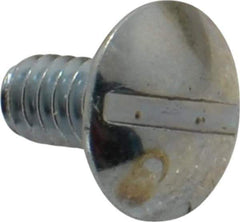 Value Collection - #10-24 UNC, 3/8" Length Under Head Slotted Drive Machine Screw - Truss Head, Grade 2 Steel, Zinc-Plated Finish, Without Washer - Exact Industrial Supply