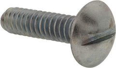 Value Collection - #10-24 UNC, 3/4" Length Under Head Slotted Drive Machine Screw - Truss Head, Grade 2 Steel, Zinc-Plated Finish, Without Washer - Exact Industrial Supply