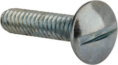Value Collection - #10-24 UNC, 7/8" Length Under Head Slotted Drive Machine Screw - Truss Head, Grade 2 Steel, Zinc-Plated Finish, Without Washer - Exact Industrial Supply