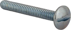 Value Collection - #10-24 UNC, 1-1/2" Length Under Head Slotted Drive Machine Screw - Truss Head, Grade 2 Steel, Zinc-Plated Finish, Without Washer - Exact Industrial Supply