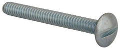 Value Collection - #10-24 UNC, 1-3/4" Length Under Head Slotted Drive Machine Screw - Truss Head, Grade 2 Steel, Zinc-Plated Finish, Without Washer - Exact Industrial Supply