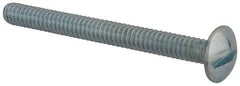 Value Collection - #10-24 UNC, 2" Length Under Head Slotted Drive Machine Screw - Truss Head, Grade 2 Steel, Zinc-Plated Finish, Without Washer - Exact Industrial Supply