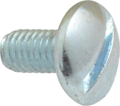 Value Collection - #10-32 UNF, 3/8" Length Under Head Slotted Drive Machine Screw - Truss Head, Grade J82 Steel, Zinc-Plated Finish, Without Washer - Exact Industrial Supply