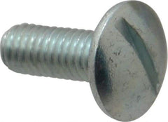 Value Collection - #10-32 UNF, 1/2" Length Under Head Slotted Drive Machine Screw - Truss Head, Grade J82 Steel, Zinc-Plated Finish, Without Washer - Exact Industrial Supply