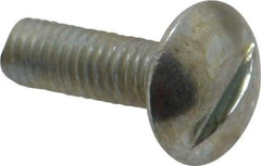 Value Collection - #10-32 UNF, 5/8" Length Under Head Slotted Drive Machine Screw - Truss Head, Grade J82 Steel, Zinc-Plated Finish, Without Washer - Exact Industrial Supply