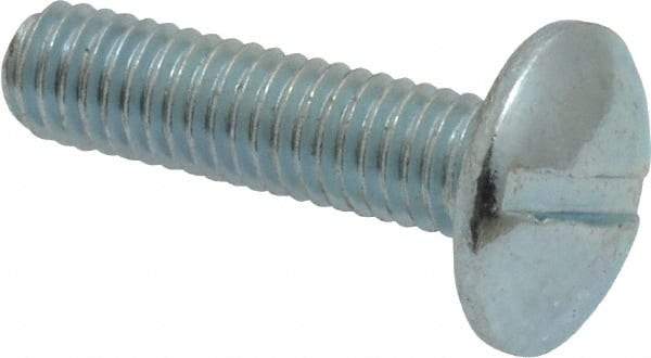 Value Collection - #10-32 UNF, 3/4" Length Under Head Slotted Drive Machine Screw - Truss Head, Grade 2 Steel, Zinc-Plated Finish, Without Washer - Exact Industrial Supply