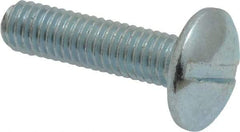 Value Collection - #10-32 UNF, 3/4" Length Under Head Slotted Drive Machine Screw - Truss Head, Grade 2 Steel, Zinc-Plated Finish, Without Washer - Exact Industrial Supply