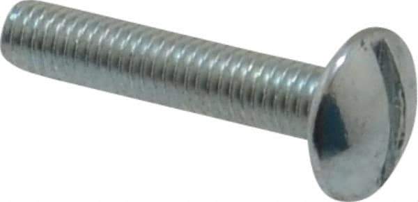Value Collection - #10-32 UNF, 1" Length Under Head Slotted Drive Machine Screw - Truss Head, Grade 2 Steel, Zinc-Plated Finish, Without Washer - Exact Industrial Supply