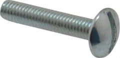 Value Collection - #10-32 UNF, 1" Length Under Head Slotted Drive Machine Screw - Truss Head, Grade 2 Steel, Zinc-Plated Finish, Without Washer - Exact Industrial Supply