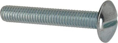 Value Collection - #10-32 UNF, 1-1/4" Length Under Head Slotted Drive Machine Screw - Truss Head, Grade J82 Steel, Zinc-Plated Finish, Without Washer - Exact Industrial Supply