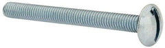 Value Collection - #10-32 UNF, 2" Length Under Head Slotted Drive Machine Screw - Truss Head, Grade 2 Steel, Zinc-Plated Finish, Without Washer - Exact Industrial Supply