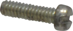 Value Collection - #2-56 UNC, 5/16" Length Under Head Slotted Drive Machine Screw - Fillister Head, Grade 2 Steel, Zinc-Plated Finish, Without Washer - Exact Industrial Supply