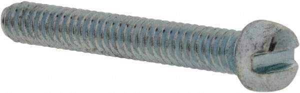 Value Collection - #2-56 UNC, 5/8" Length Under Head Slotted Drive Machine Screw - Fillister Head, Grade 2 Steel, Zinc-Plated Finish, Without Washer - Exact Industrial Supply