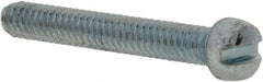 Value Collection - #2-56 UNC, 5/8" Length Under Head Slotted Drive Machine Screw - Fillister Head, Grade 2 Steel, Zinc-Plated Finish, Without Washer - Exact Industrial Supply
