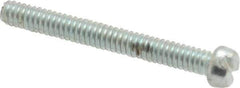 Value Collection - #2-56 UNC, 3/4" Length Under Head Slotted Drive Machine Screw - Fillister Head, Grade J82 Steel, Zinc-Plated Finish, Without Washer - Exact Industrial Supply